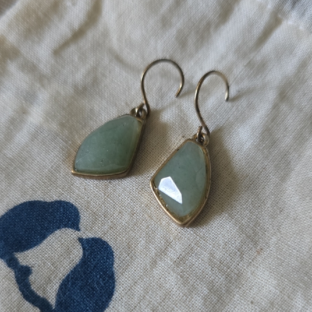 Chloe + Isabel Green and Gold Teardrop Earrings